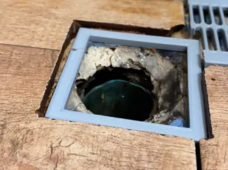 Floor drainage adapter 10x10 cm