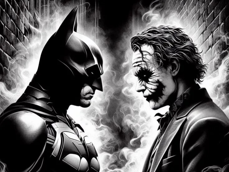 Hueforge Batman vs Joker