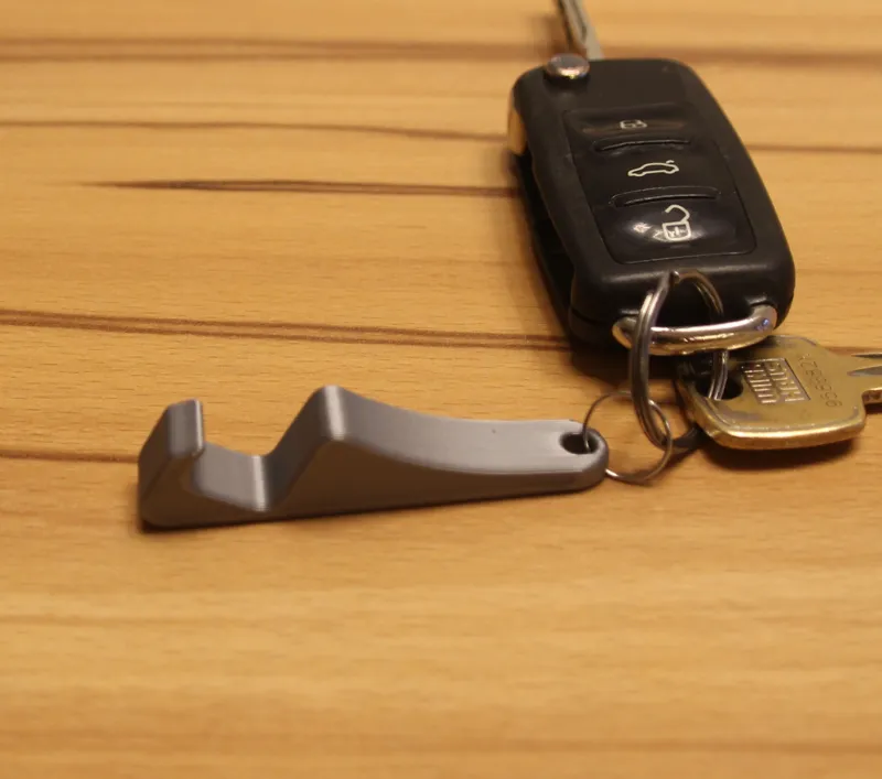 Keychain smartphone holder