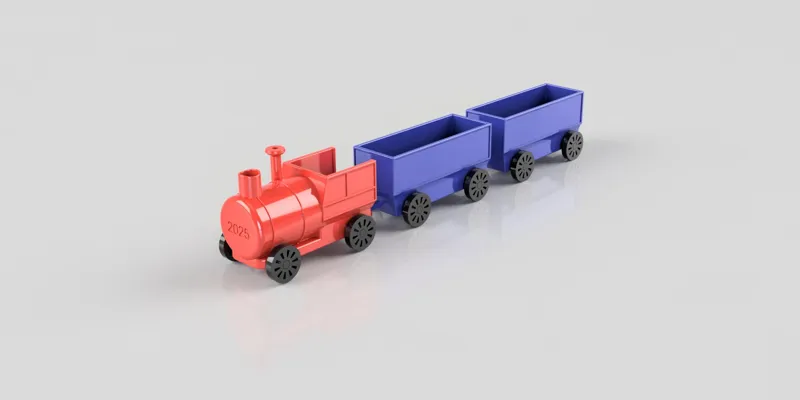 Toy Train with Carriage