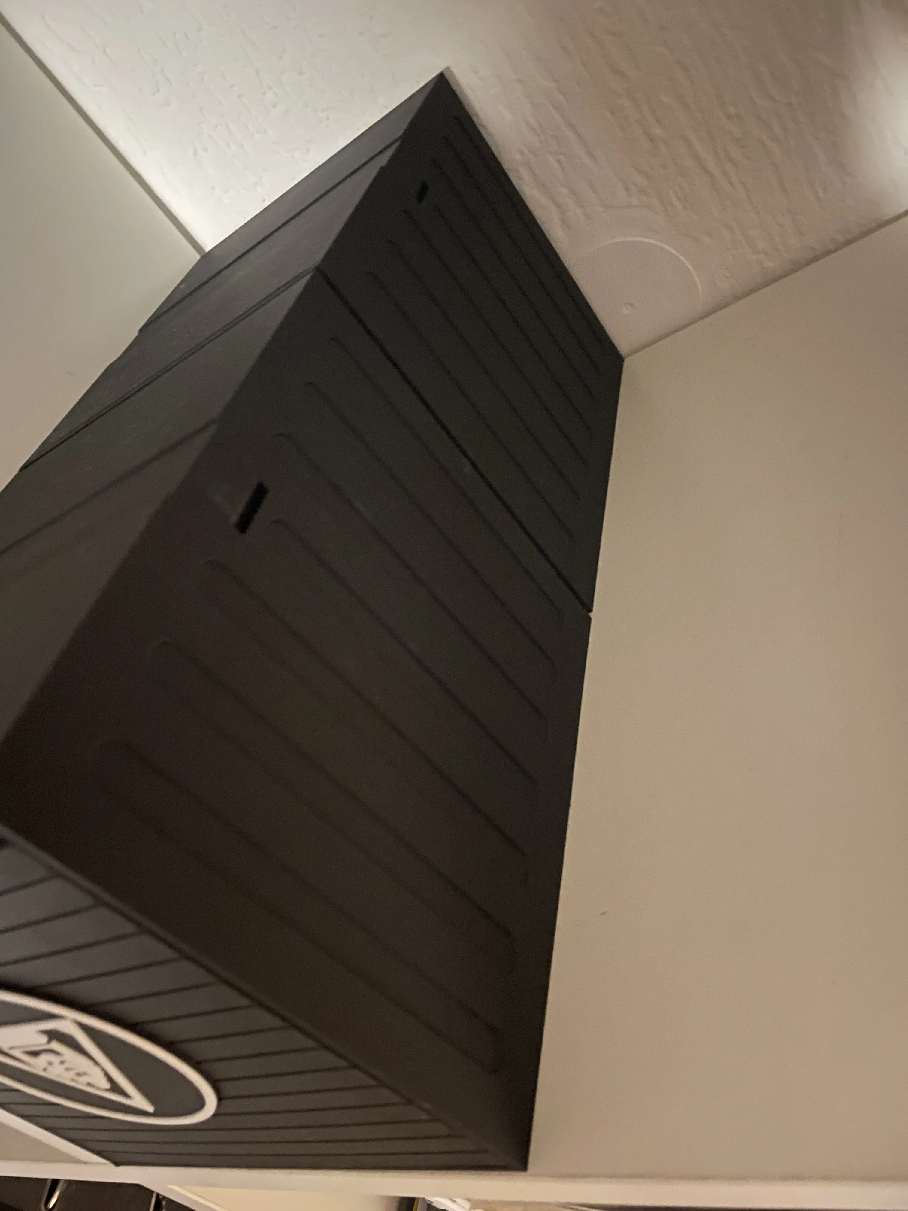 Box in the Kallax shelf showing the maximum utilized depth