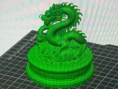 Chinese dragon on a pedestal