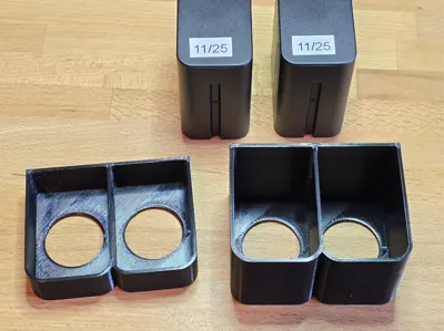 Dual NP-F battery storage holder