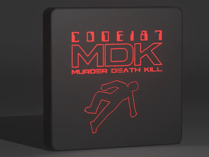 Demolition Man (187 Code M.D.K) - Leuchtkasten – Kostenloses 3D ...