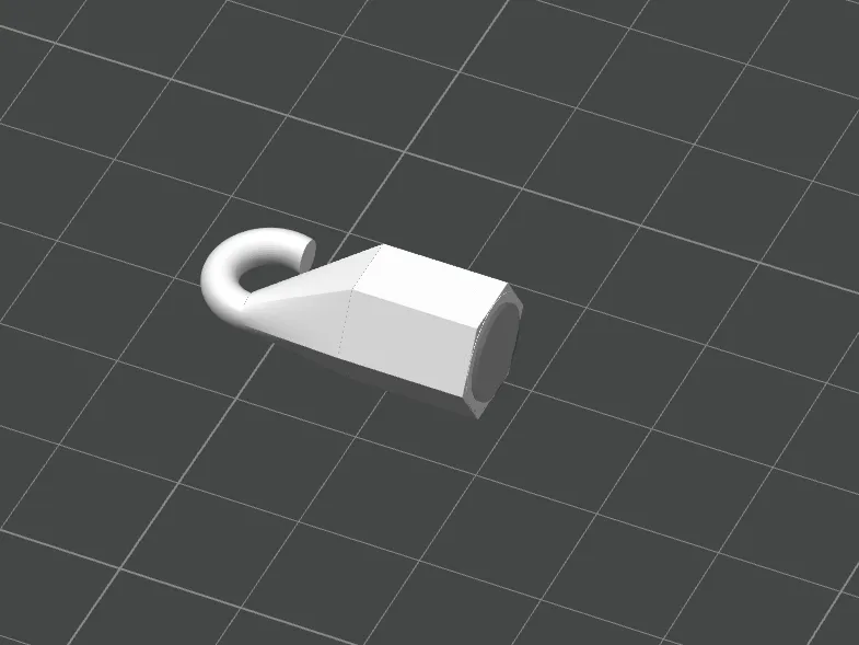 Window blind rod connector with hook - Female