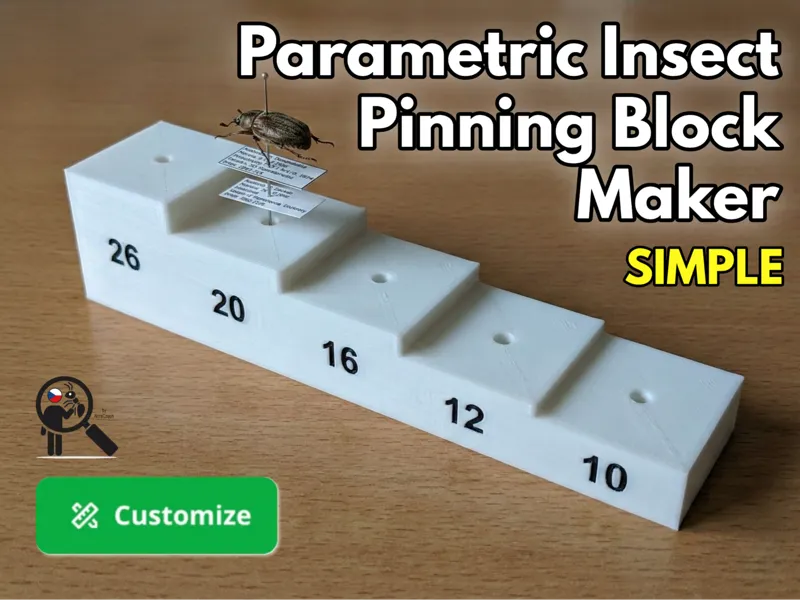 Parametric Insect Pinning Block - Simple