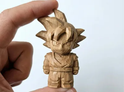 Goku Wood Carved 