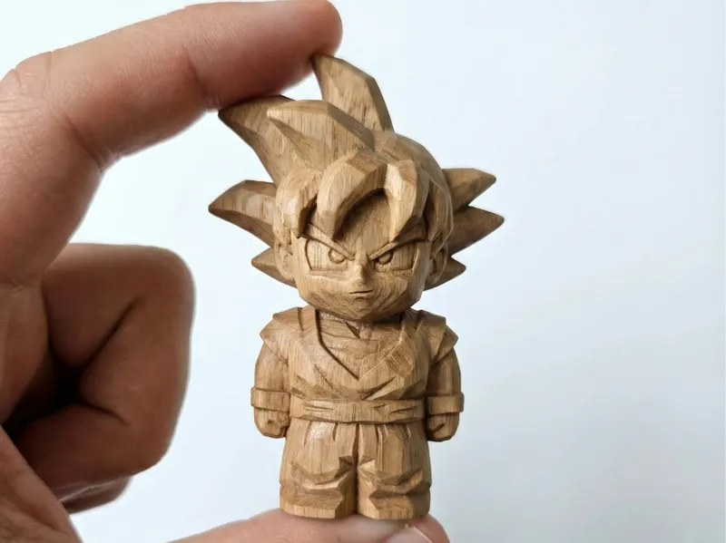 Goku Wood Carved 