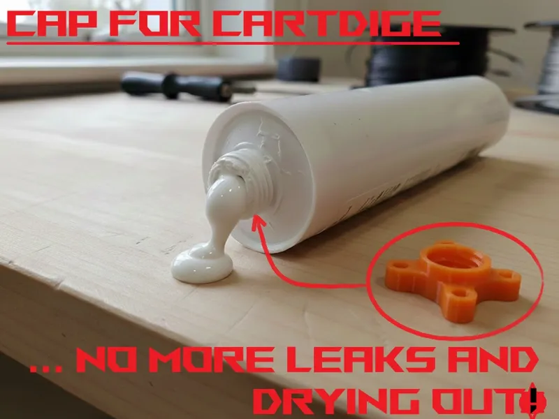 Cap for silicone/acrylic cartridges