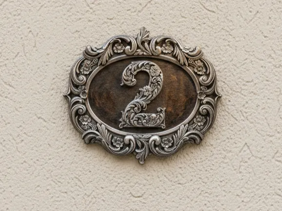 Ornamental House Number Plaque