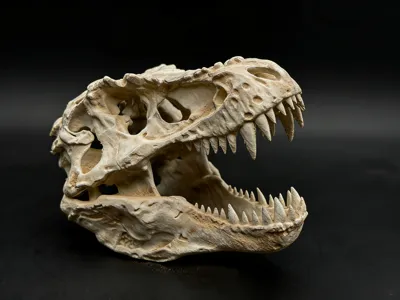 T-Rex skull fossil