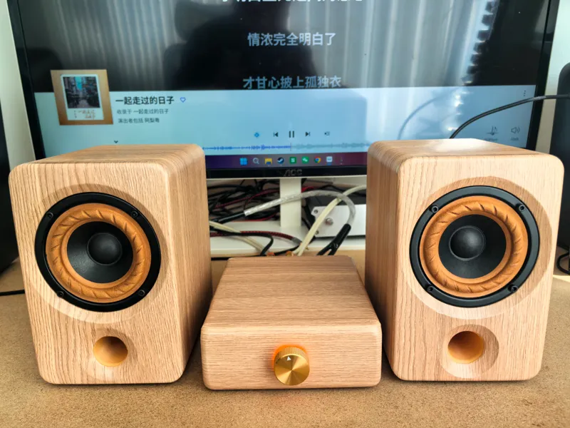 功放机箱 内置电源  木纹贴纸