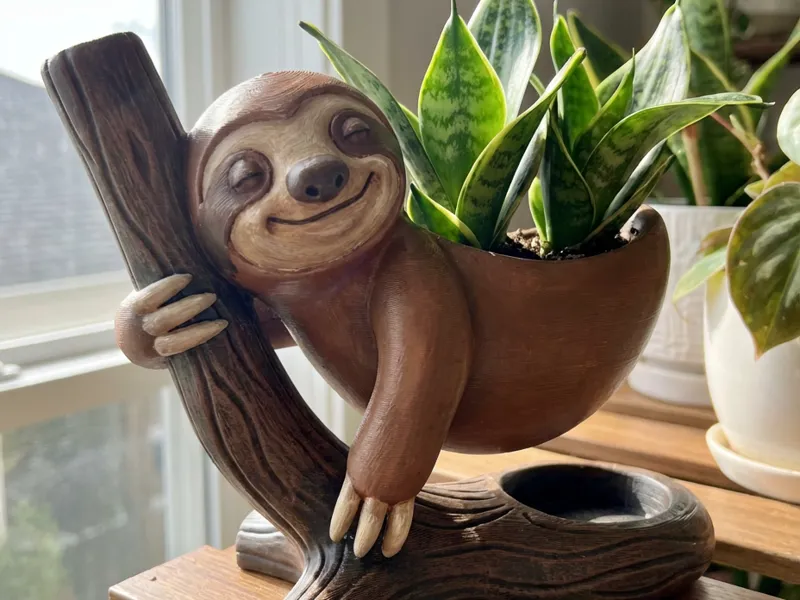 Sloth Hanging Planter|Animal Pot |Cute Sloth Decor