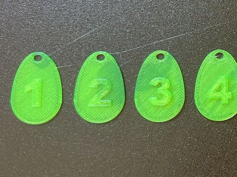 Tag with number (up to number 70)