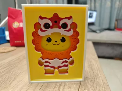 Layered Lion Dance 3D Painting (no AMS needed)