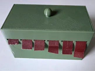 Schleifpapierbox für Schleifpapier mit 25mm breite