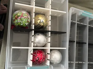 Ornament Storage Dividers for Sterlite container