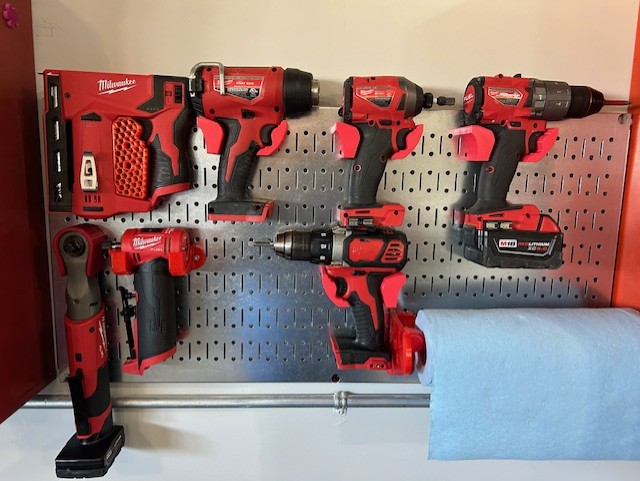 Milwaukee Tool Holders for Pegboard or Wall Control