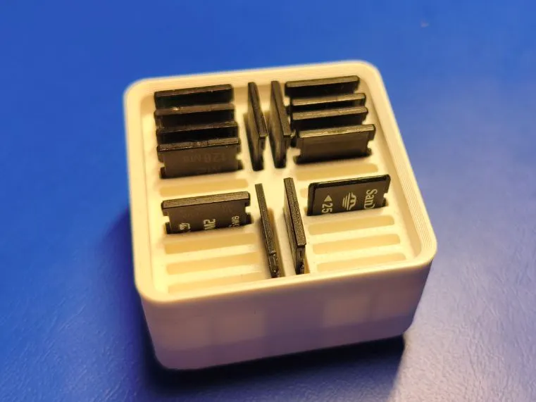 Gridfinity Memory Stick Micro (M2) card holder