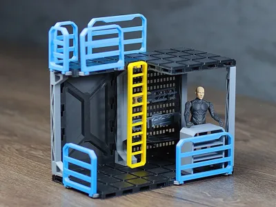 Modular Sci-fi Hangar Garage 