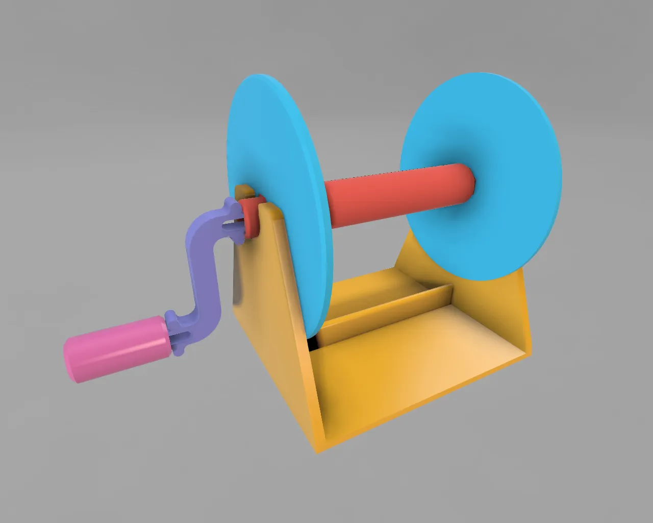 Hand-Crank Spool Winder Stand | Yarn - Rope - Cord - Free 3D Print ...