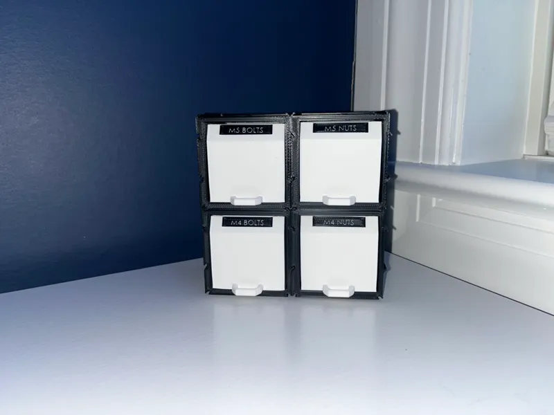 Modular Hardware Storage Drawers + Label Plates