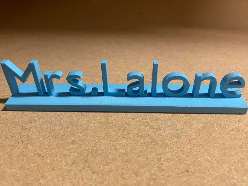 Teacher Name Plate