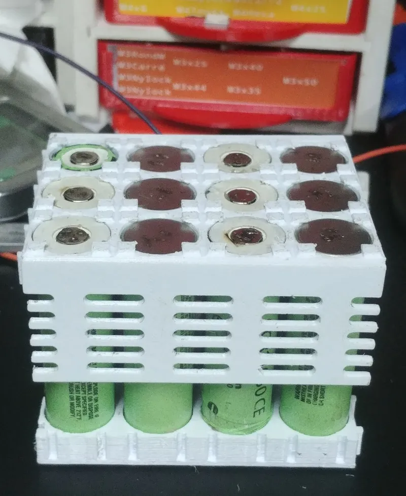 18650 spacers optimized for FDM printing