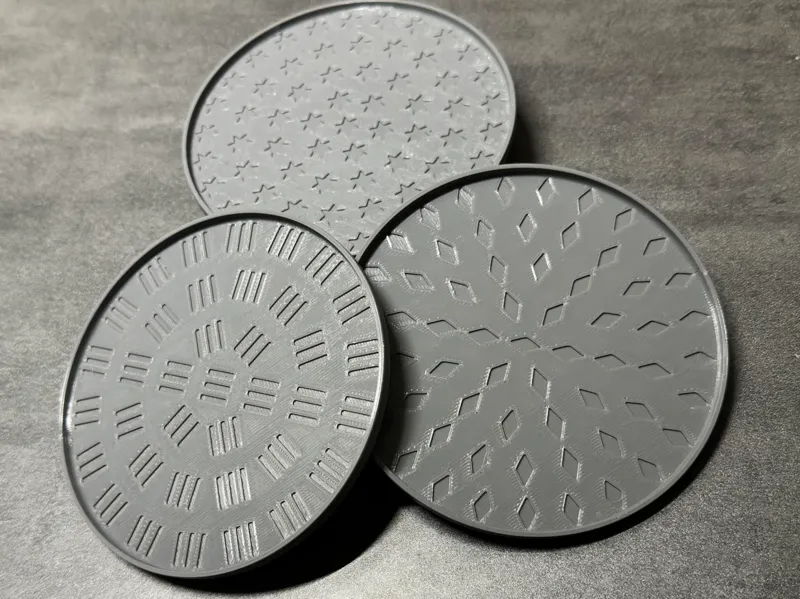 Coasters with patterns galore