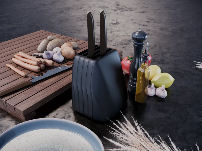可拓展刀具收纳系统_ modular expandable knife storage system