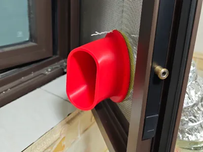 Magnetic exhaust vent for casement window screen