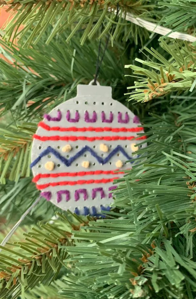 Cross-stitching Tree Decorations