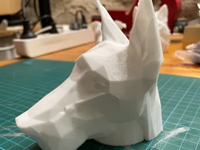 Dobermann Low-Poly Art trailer hitch cover