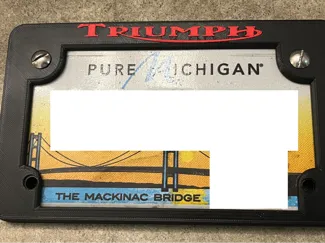 License Plate Frame, U.S.A. Motorcycle