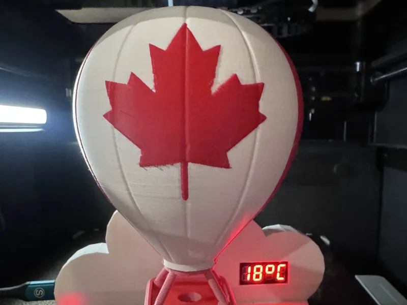Canadian flag hot air balloon