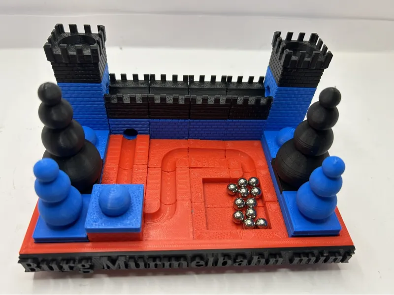 Murmelbahn Mini Burg für 7mm Metalkugeln