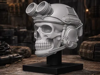 Tactical Skull with Stand