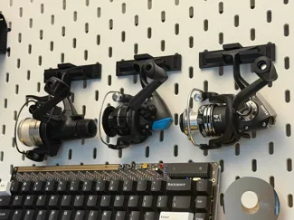 Ikea Skadis Pegboard Fishing Reel Holder