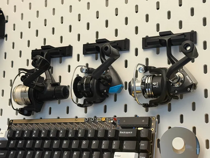 Ikea Skadis Pegboard Fishing Reel Holder