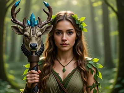 crystal Fawn scepter