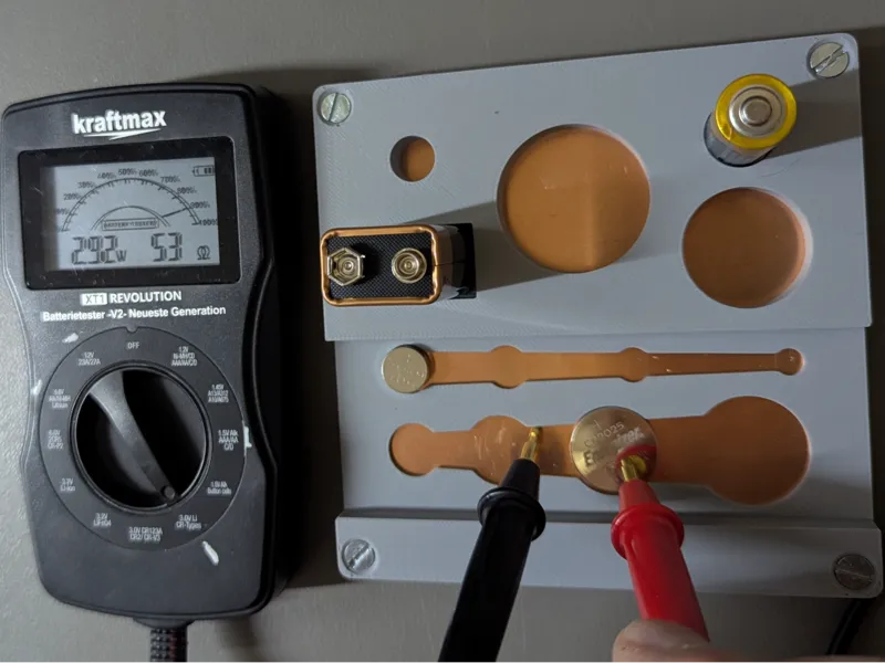 Batterietester-Hilfe