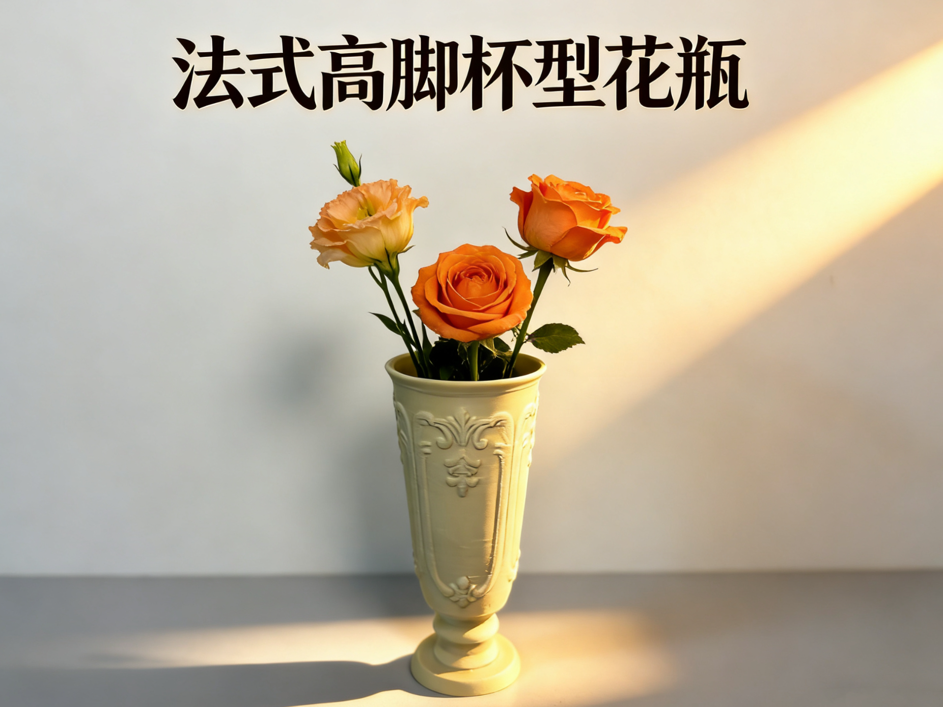 法式高脚杯型花瓶 家居装饰