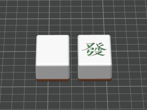 Mahjong - International Universal Size (Length 44mm, Width 29mm, Height 19mm)