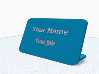 Name Plate for desk, with new design!