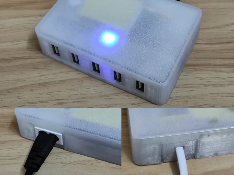 1拖5 USB充电器板外壳