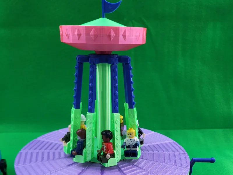 Fun fair swing carousel for mini brick figures 