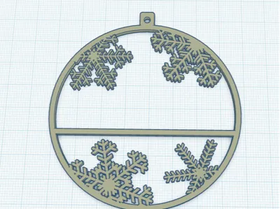 Snowflake Christmas Ornament Blank