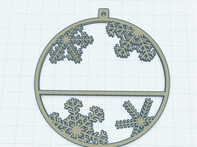Snowflake Christmas Ornament Blank