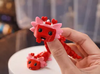 Valentine Axolotl Fidget Articulated Anxiety Buddy