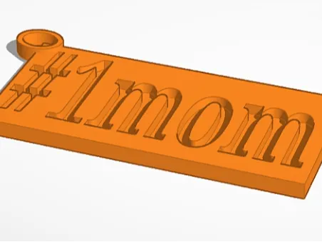 #1 mom keychain
